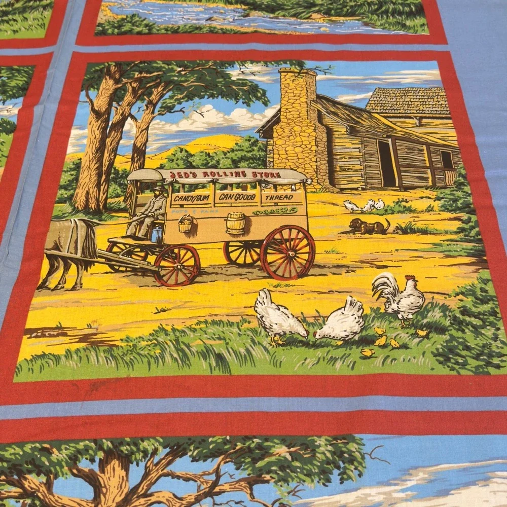 Farmhouse Barn Mill Country Living Fabric 35
